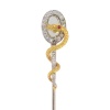 Aesculapius Staff Stickpin: A Tribute to Medicine in Gold and Diamonds